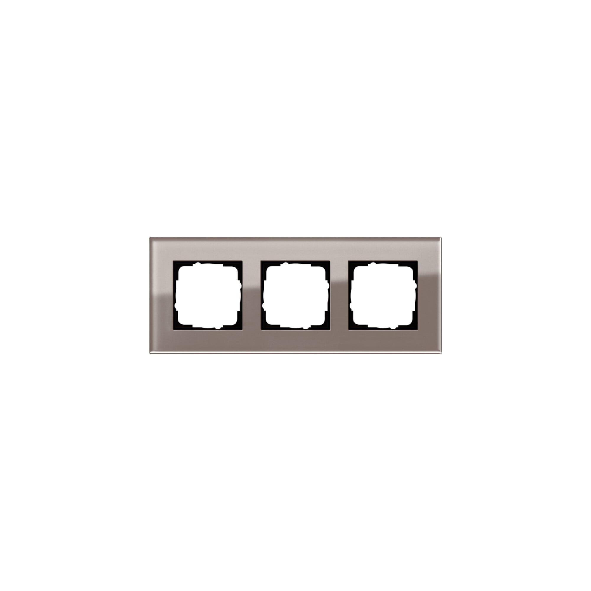 Gira Abdeckrahmen 3fach Esprit Glas Umbra 0213122)