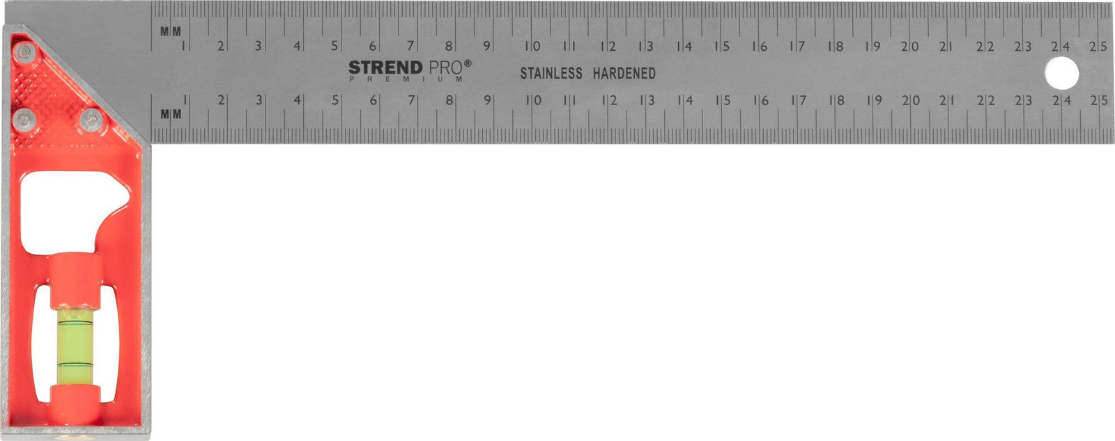 Strend Pro Premium Winkelhaak met waterpas, 250 mm
