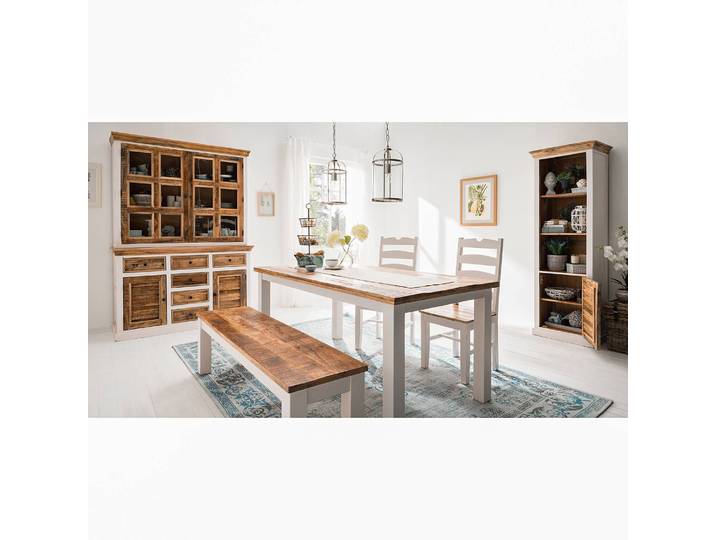 Chaises lot de 2 48 x 102 x 54cm Blanc/Marron/Marron/Blanc