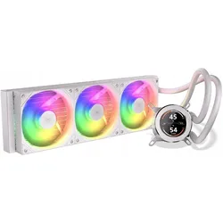 Krux HydroGlance 360 LCD White (weiss), CPU Wasserkühler, Weiss