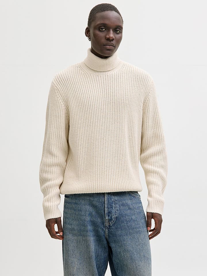 Jack & Jones Rollkragenpullover in Creme - XXL