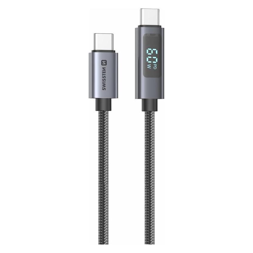 Swissten LCD Cable USB-C / USB-C 1 M (1 m, USB 3.2 Gen 1, 60 W) (71551075)