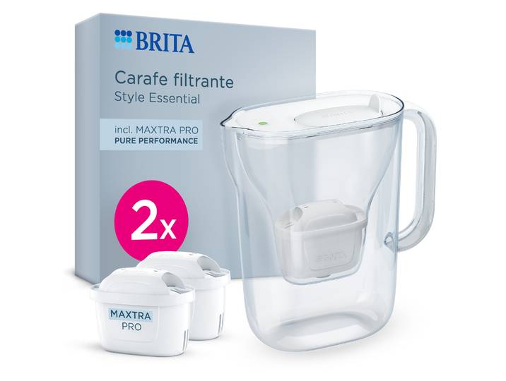 Carafe Filtrante Blanche avec 2 filtre Maxtra Pro inclus BRITA