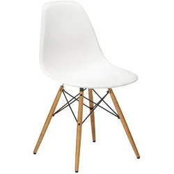 Vitra Stuhl Eames Plastic Side Chair DSW 46.5x83x55 cm, Gestell: Ahorn, Designer Charles & Ray Eames