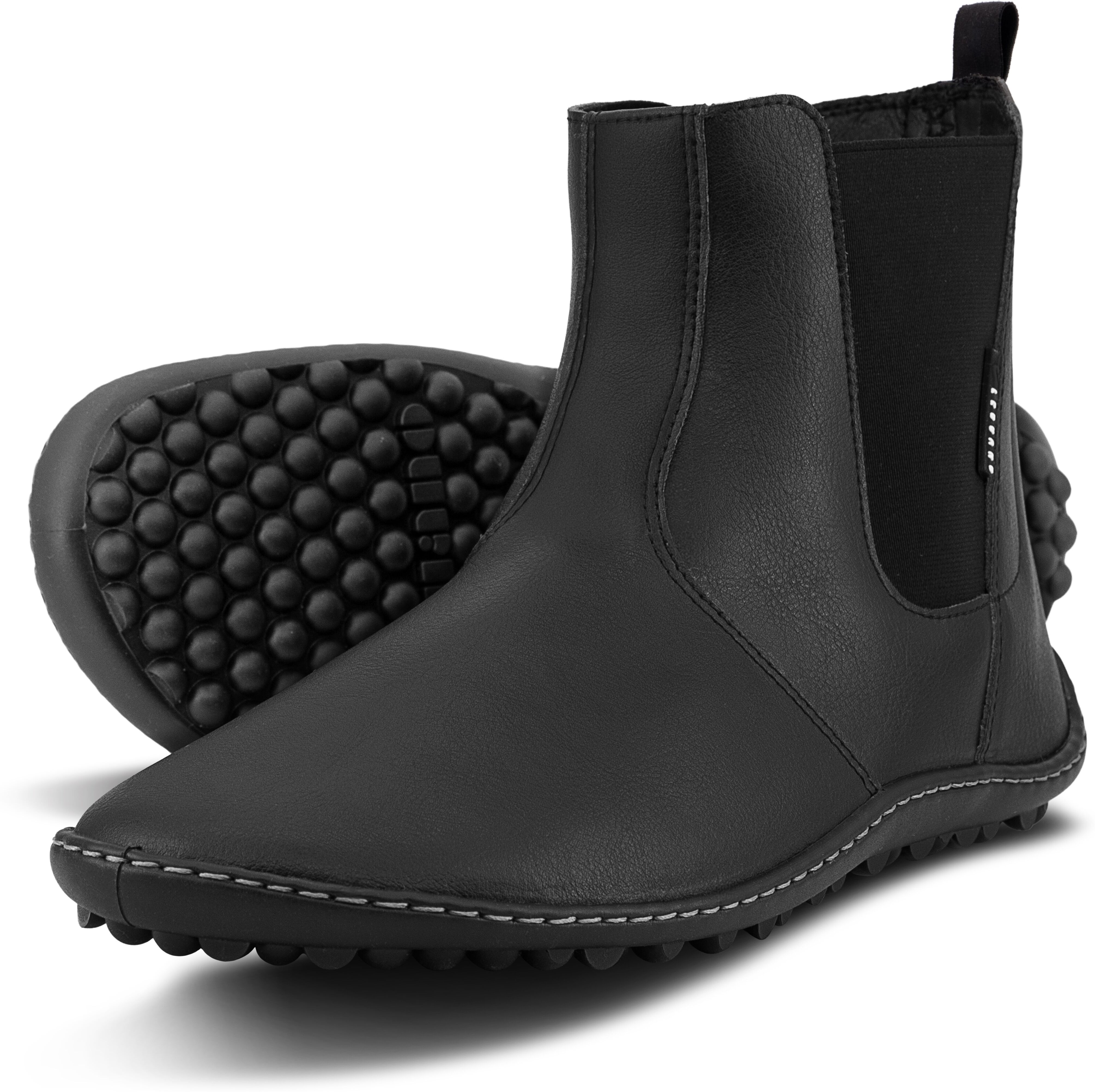 Barfußschuh LEGUANO "BAREBOOT", Damen, Gr. 46, schwarz, Lederimitat, Textil, Schuhe Barfußschuh, Schlupfschuh, Flats, Boots für das uneingeschränkte Barfuß-Erlebnis