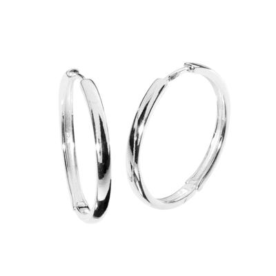 Klappcreolen OSTSEE-SCHMUCK "- Babsi 24.28 - Silber 925/000 -" Gr. 28, silber (silber 925, silberfarben, weiß), Ohrringe, Damen, 28, Klappcreolen