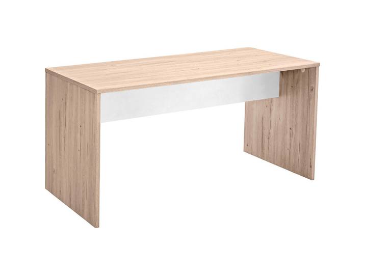 Mid.you Jugendschreibtisch, Weiss, Eichefarben, Holzwerkstoff, rechteckig, Wange, 72x70x140 cm, Büromöbel, Schreibtische, Kinderschreibtisch & Jugendschreibtisch