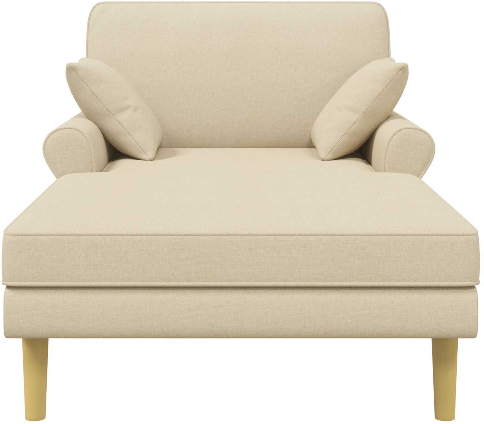 vidaXL Méridienne Crème Tissu