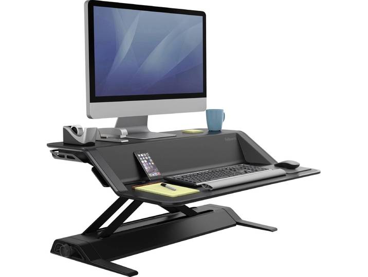 Fellowes Zit-Sta Bureau Verhoger – Verstelbaar Bureau Opzetstuk – Ergonomisch Werkstation – Sit Stand Desk Converter