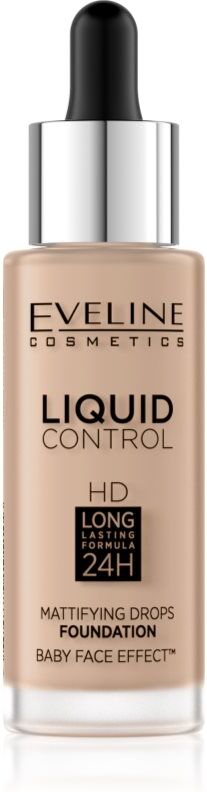 Eveline Cosmetics Liquid Control liquid foundation with pipette shade 035 Natural Beige 32 ml