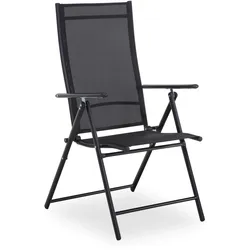 Gartenstuhl outdoor JONA (BHT 55x105x68 cm) - schwarz - BHT 55x105x68 cm