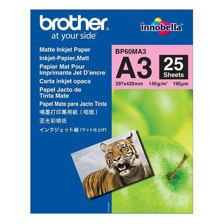 Brother 25 sheets matt A3 (A3, 25 Blätter) (BP-60MA3)