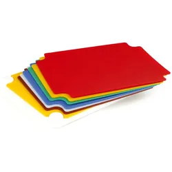 Schneider - Schneidebrett-Set HACCP, 400 x 300 x 38 mm, Material: HD-PE