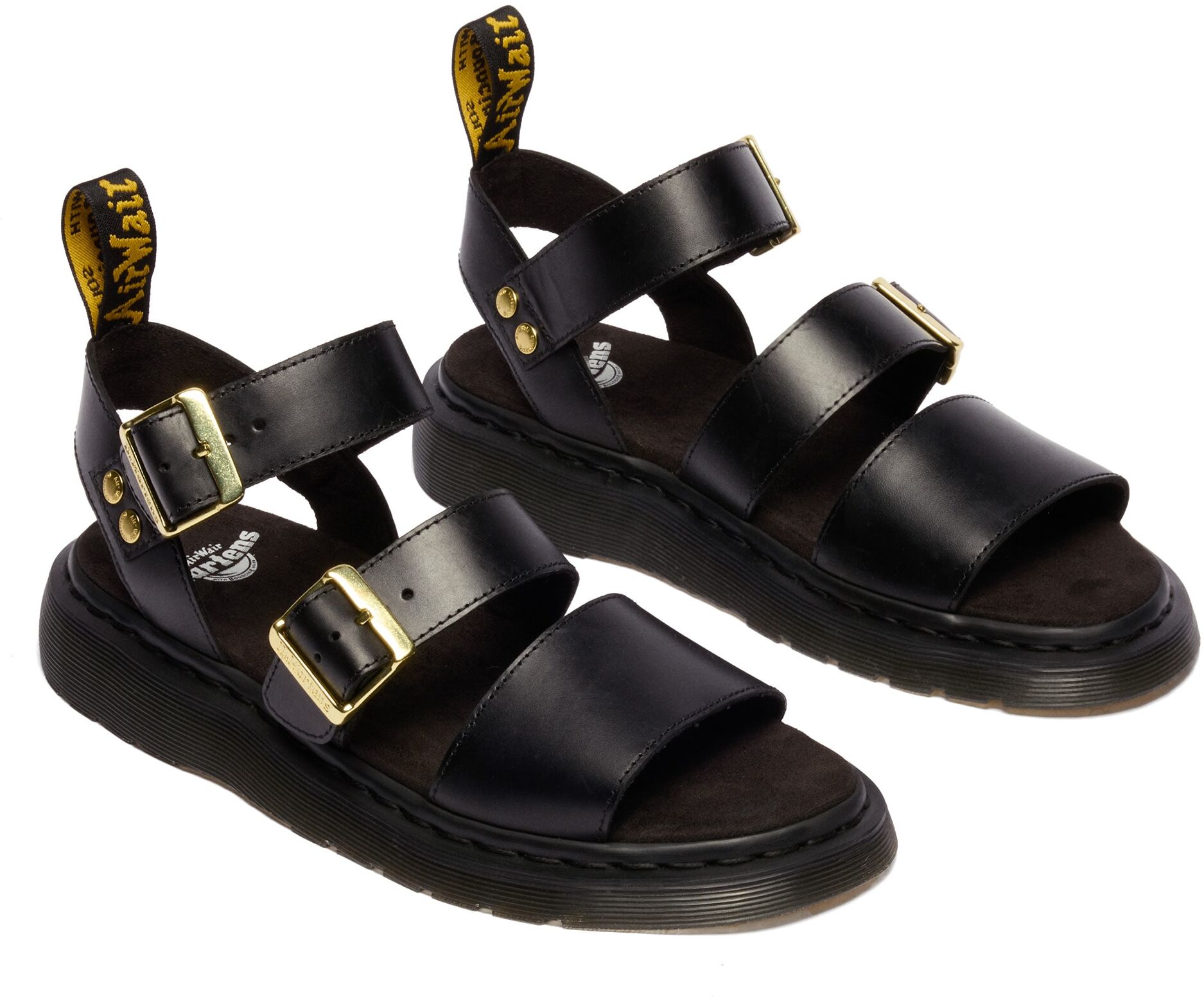 Riemchensandale DR. MARTENS "Gryphon", Damen, Gr. 39, Textil, schwarz, Leder, Schuhe Riemchensandale, Römersandale, Sommerschuh im derben Dr. Martens Look - schmale Form