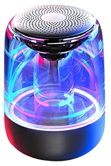 INF Draagbare Bluetooth 5.3 luidspreker met led-licht zwart