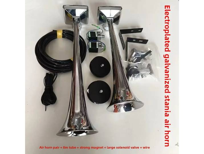 Klaxon d'air pour camion Scania, robuste, épaissi, électroplaqué, 12V/24V, klaxon de toit, étanche d'origine