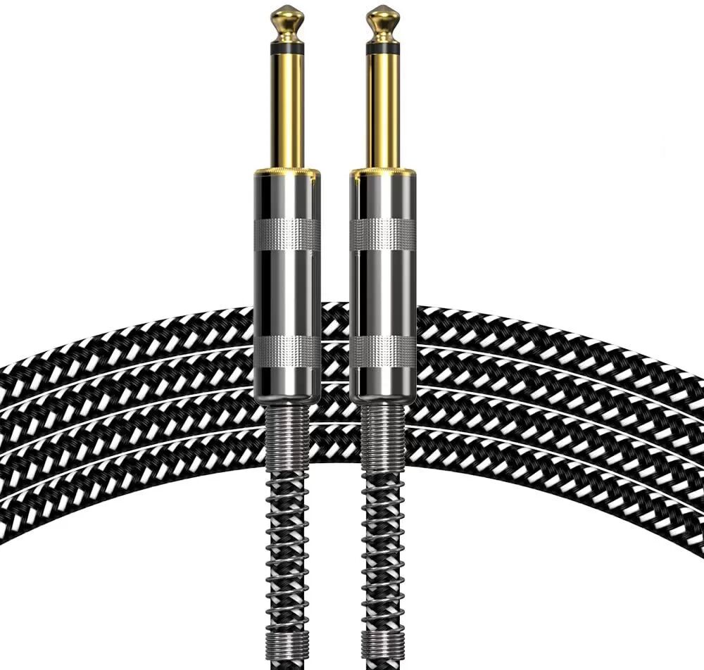 INF 6,35 mm Gitarrenkabel - Rauscharmes Instrumentenkabel für Bass, Akustik- und E-Instrumente 5 m