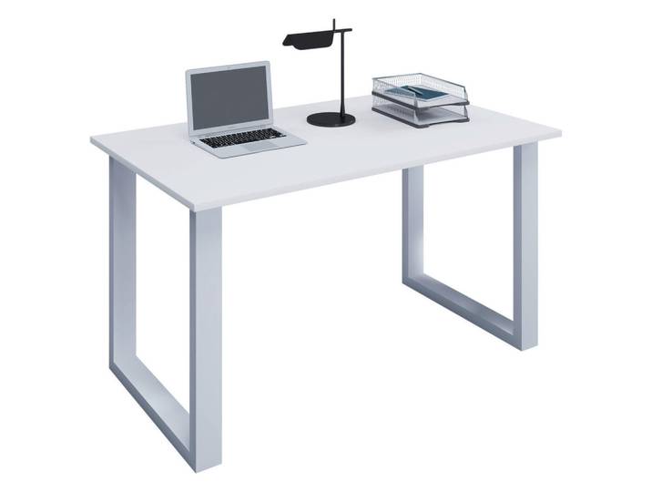 Mid.you Schreibtisch, Weiss, Holzwerkstoff, rechteckig, U-Form, 80x76x110 cm, in verschiedenen Holz-Dekoren erhältlich, Büromöbel, Schreibtische, Bürotische