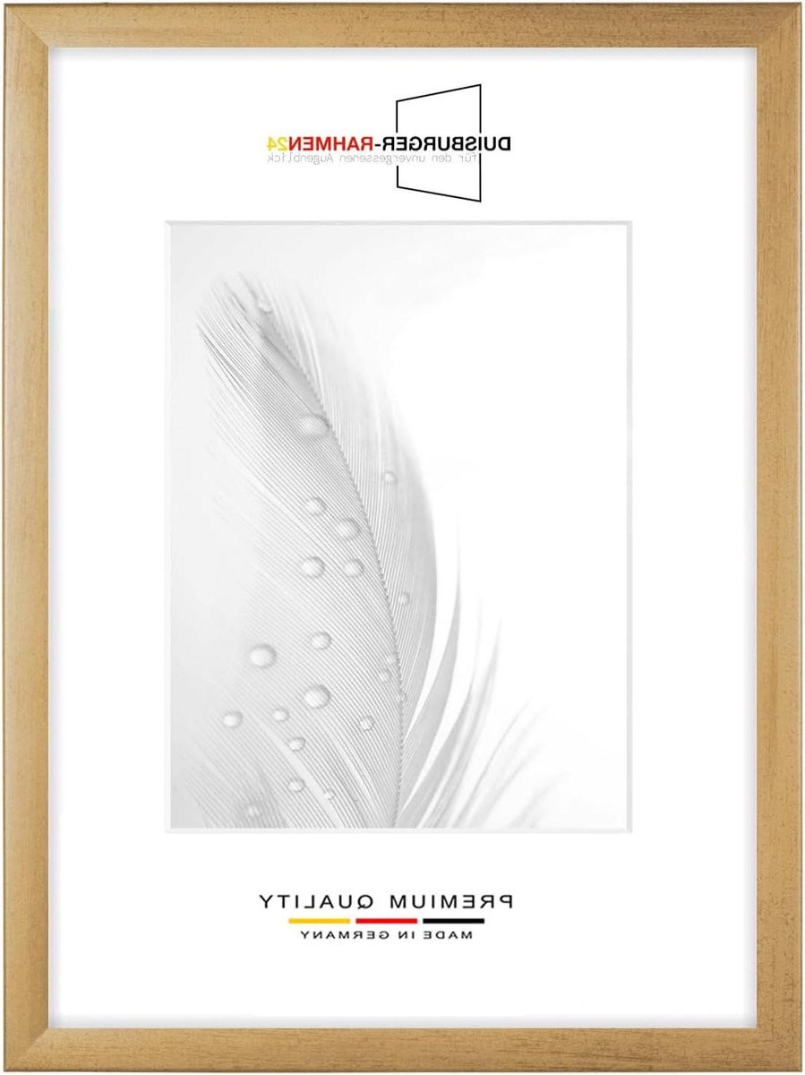 Fotolijst MDF Hout Goud Geveegd - 21 x 29,7 cm