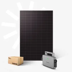500Wp Balkonkraftwerk mit 1 SunPro TopCon 500 W Modulen und 800 W Wechselrichter Solaranlagen-Set Single XL | kleines kraftwerk