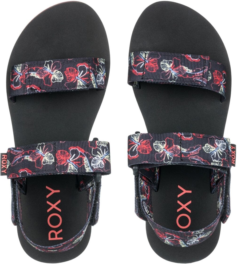 Sandale ROXY "Roxy Cage", Damen, Gr. 10 (41), schwarz (schwarz multi camo), Obermaterial: 90% künstliches Textil, 10% KunstStoff / Futter: N/A / Aussensohle: 60% Textil, 40% Moosgummi., Schuhe Sandale schwarz multi camo 10 (41)
