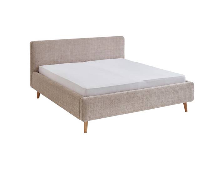 Xora Polsterbett, Beige, Holz, Esche, massiv, 180x200 cm, Reach, Stoffauswahl, in verschiedenen Größen erhältlich,individuelle Liegehärteeinstellung, Schlafzimmer, Betten, Polsterbetten