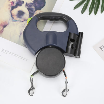 PetsAreLife 2 Dog Retractable Leash Retractable Leash For Two Dogs Dark Blue