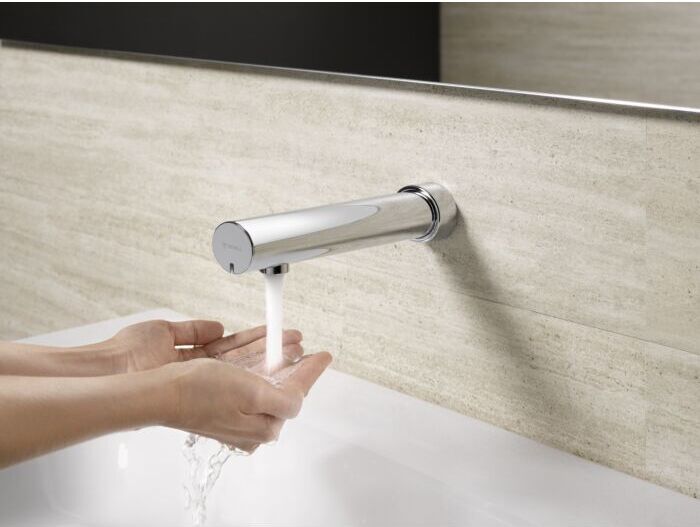 Schell Modus e Infrarot-Wandauslauf-Armatur 019530699 Ausladung 187 mm, HD-K, Batteriefach 6 V, verchromt