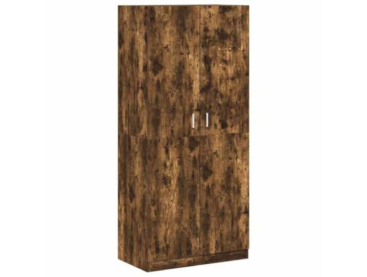 Rauchschrank Dab 90x52x200 cm aus Holzwerkstoff mit Stab Geräumiges Fach, Doppeltüren, Kleiderstange, feuchtigkeitsbeständig, stabiler Rahmen
