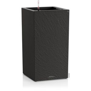 Lechuza Übertopf CANTO Slatestone 30 high, graphit, 30x56x30cm, aus Kunststoff, für innen & außen, Wasserspeicher & Innentopf