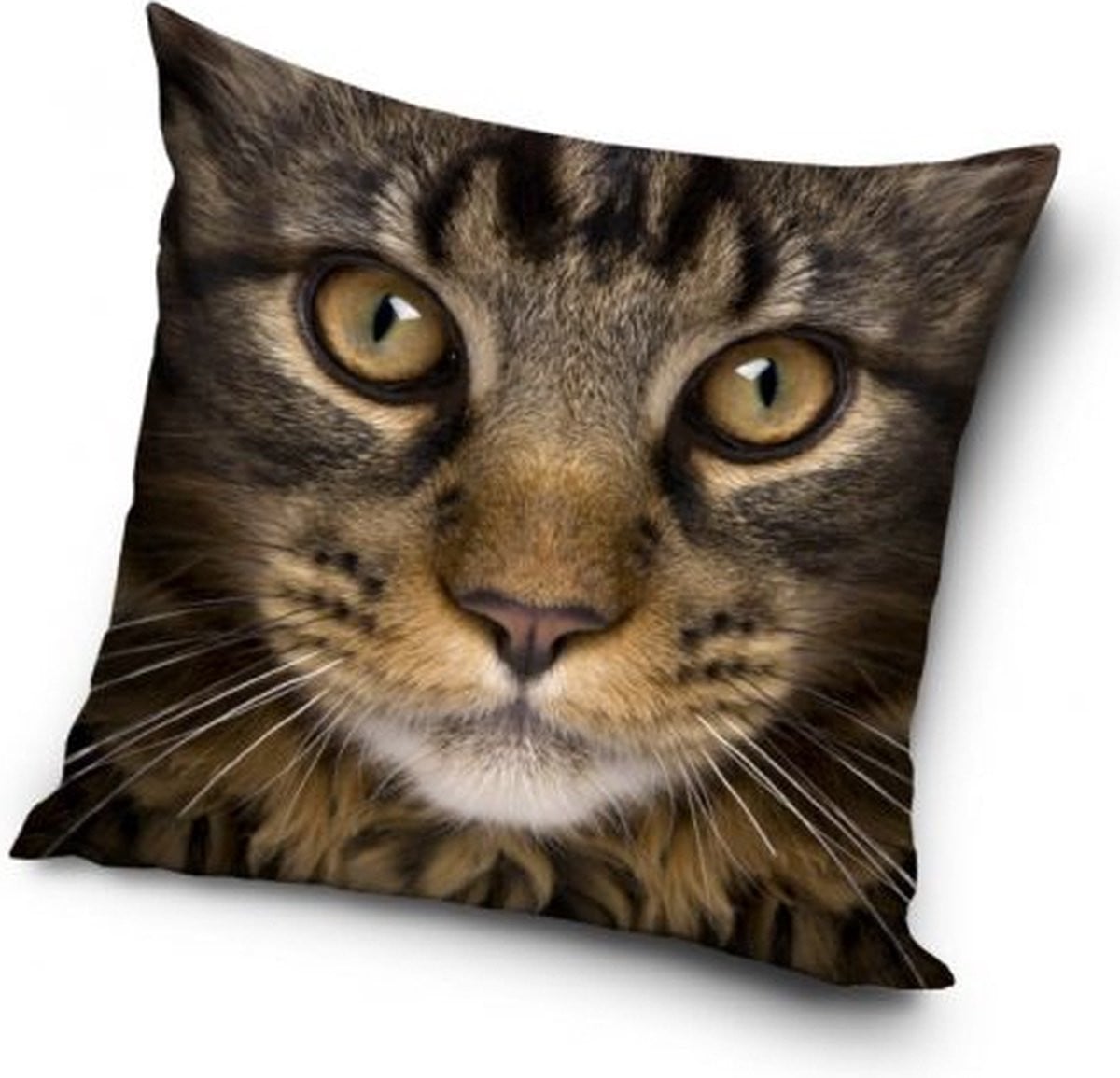 Sierkussensloop met kattenprint - 40 x 40 cm