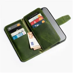 Wachikopa Multi Wallet iPhone Hülle iPhone 14 Pro (Apple iPhone 14 Pro), Smartphone Hülle, Schwarz