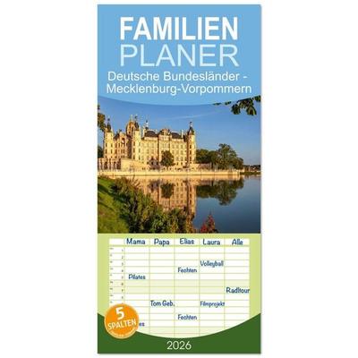 Familienplaner 2026 - Deutsche Bundesländer - Mecklenburg-Vorpommern mit 5 Spalten (Wandkalender, 21 x 45 cm) CALVENDO