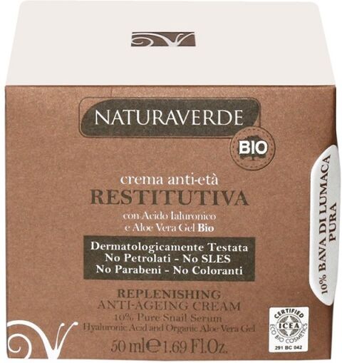 So.Di.Co. Naturaverde Crema Viso Anti-Età Restitutiva 50ml.Bava Di Lumaca