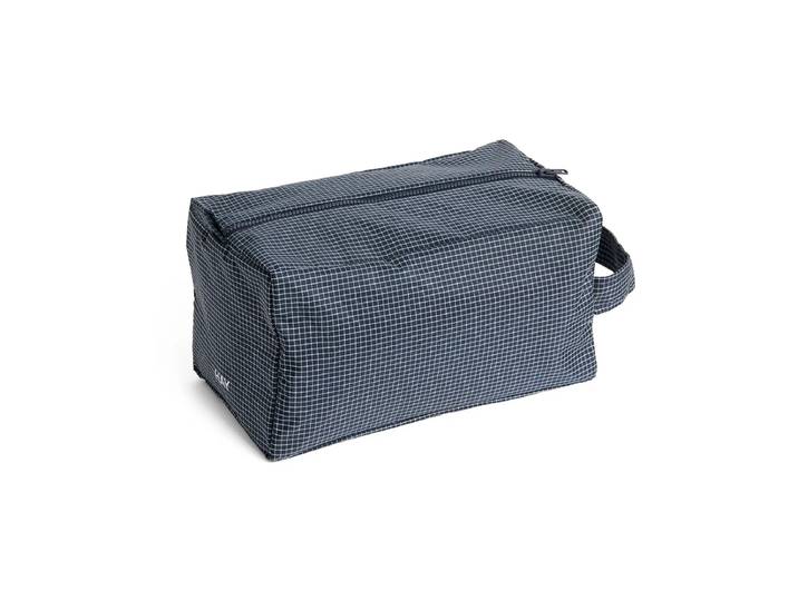 HAY - Grid Wash Bag M, dunkelblau