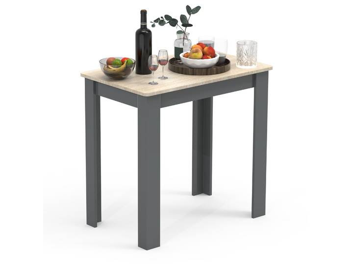 Esstisch VCM Holz Esstisch Küchentisch Esal 80 x 50 cm , braun (anthrazit, honig, eiche), B:80cm T:50cm, Tische, Esstisch Quadratische Esstische Küchentisch