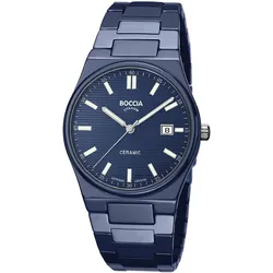 Boccia 3675-02 Herrenuhr Keramik/Titan mit Saphirglas Blau