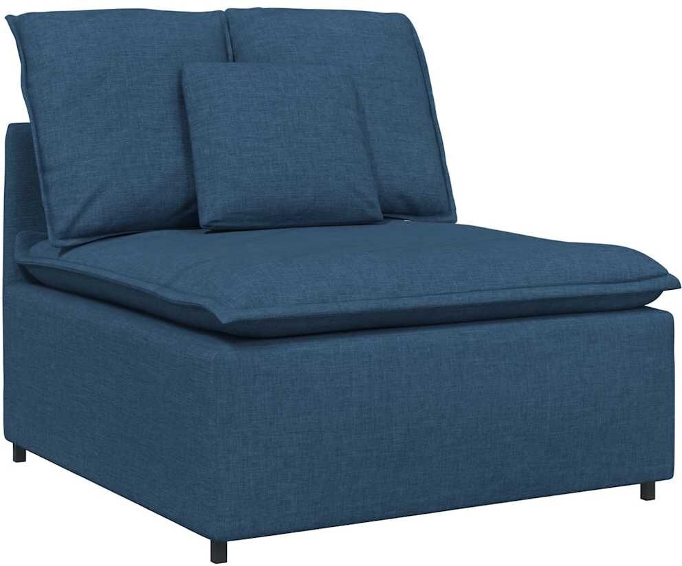 vidaXL Canapé modulable avec coussins bleus