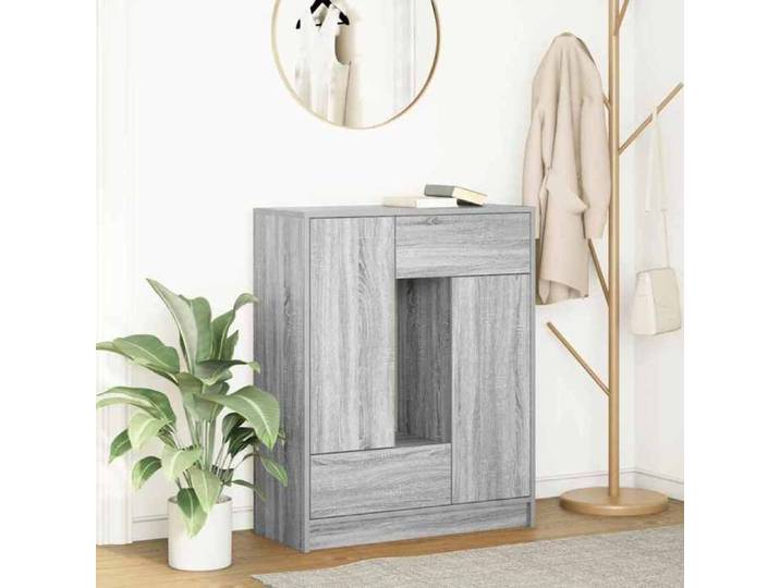 Buffet avec tiroir-Meuble de rangements et portes sonoma gris 73x31x90 cm