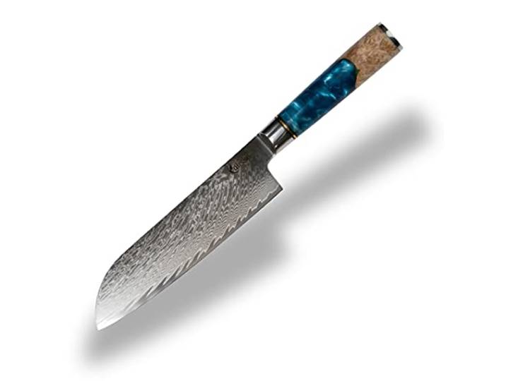 Calisso Santoku 67 Lagen Damaststahl - Damastmesser Küchenmesser, Japanisches Messer