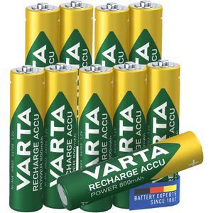 Varta Akku Recharge Power 56703, 1,2 V, 800 mAh, AAA, NiMH, 10 Stück