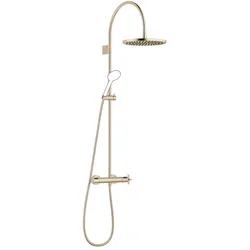 Dornbracht Showerpipe VAIA 300 mm, Champagne gebürstet mit 22kt Gold, ohne Handbrause, PURE RAIN Technologie, Antikalk-System