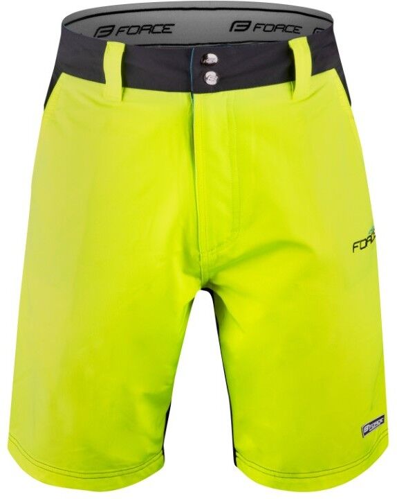 Force Pantaloni MTB  F BLADE con fondello gel FLUO NERO