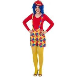 buttinette Shorts "Clown" mit Hosenträgern für Damen