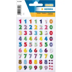 Herma Sticker MAGIC Bunte Zahlen Transpuffy 1 Bl