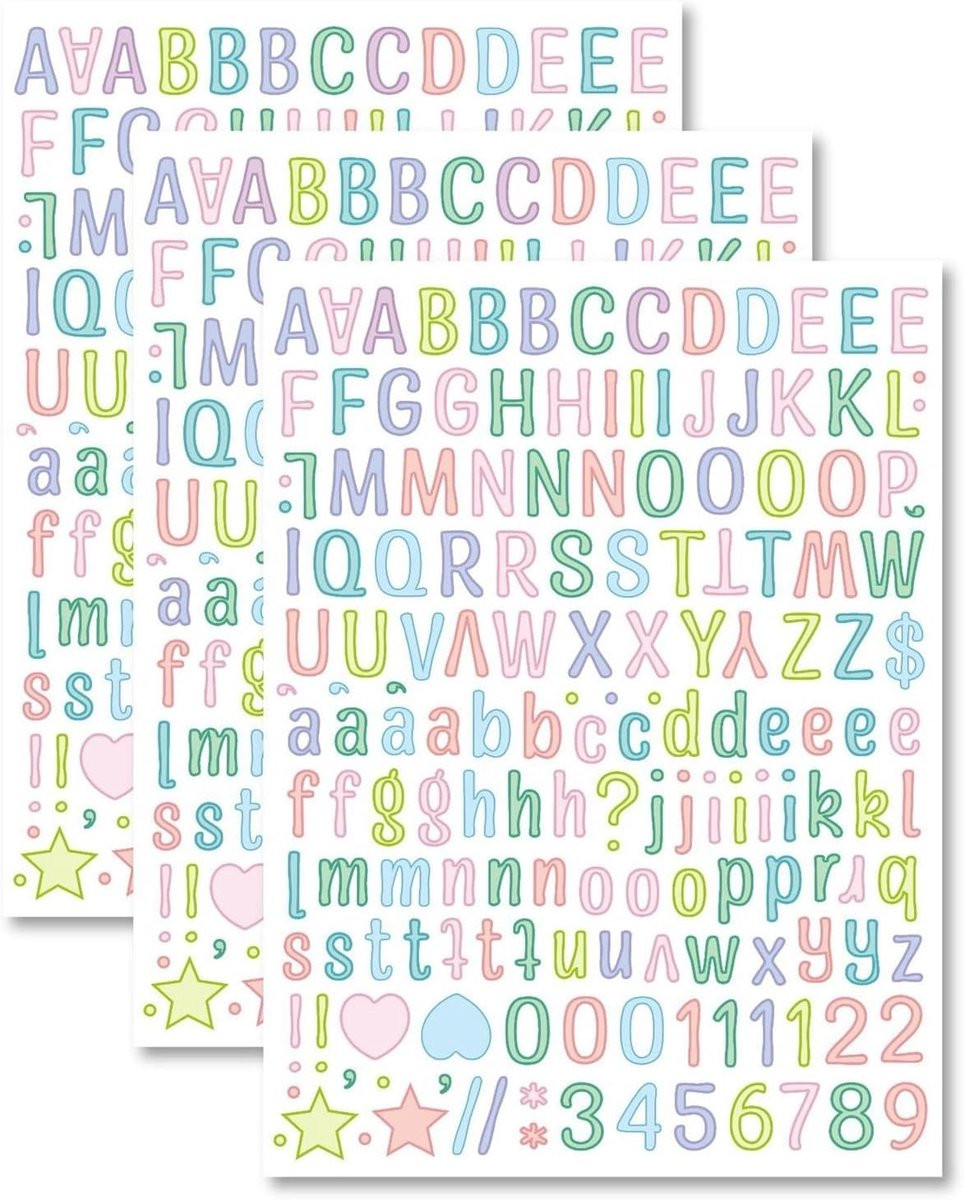 Zelfklevende Letterstickers Goud - 6 Vellen Vinyl Alfabet voor DIY Decoratie - Waterdicht