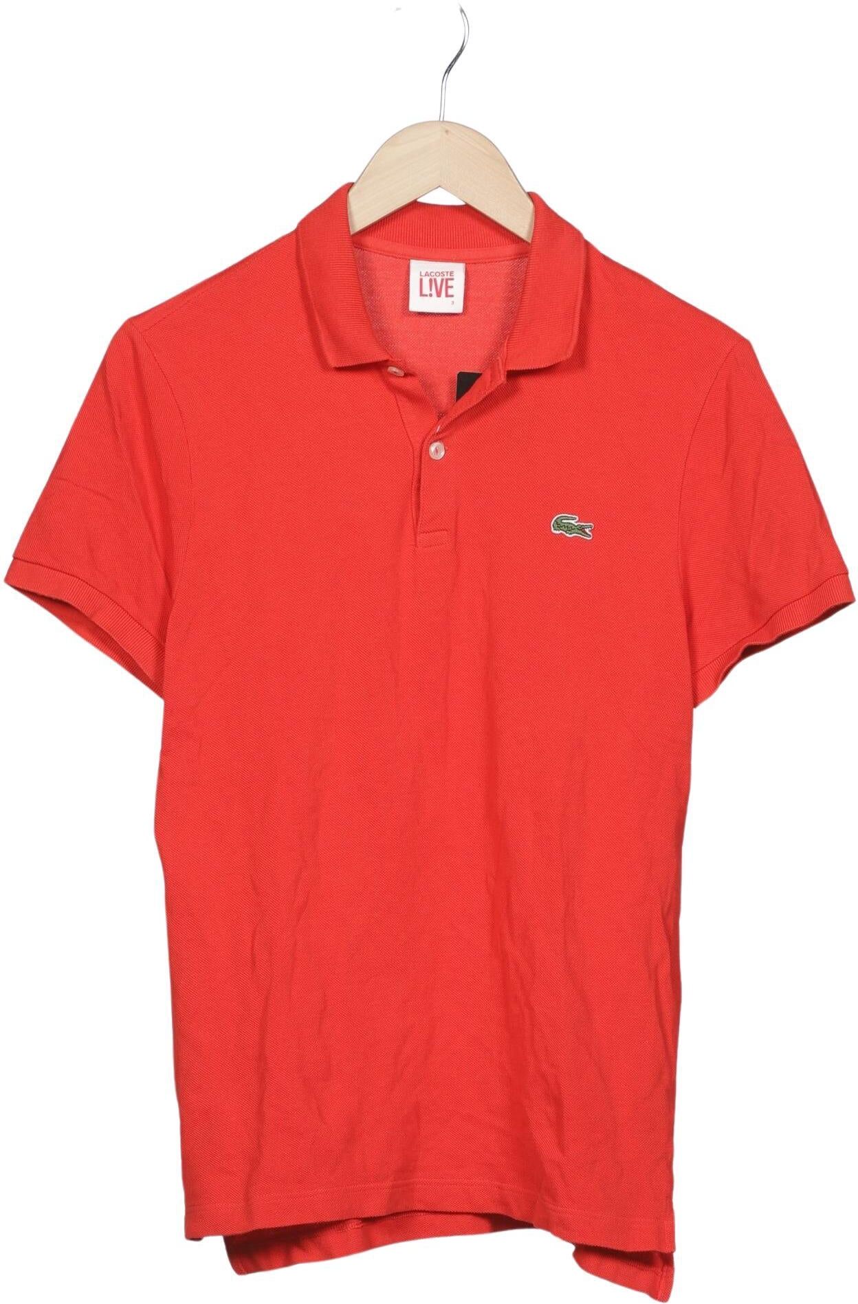 Lacoste L!Ve Herren Poloshirt, Rot, Gr. M (Lacoste 3), Baumwolle - Second Hand