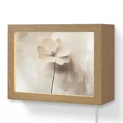 WANDLEUCHTE Blume - Beige - Farbe - Schatten Wandlampe 20x15 cm Wandlampe