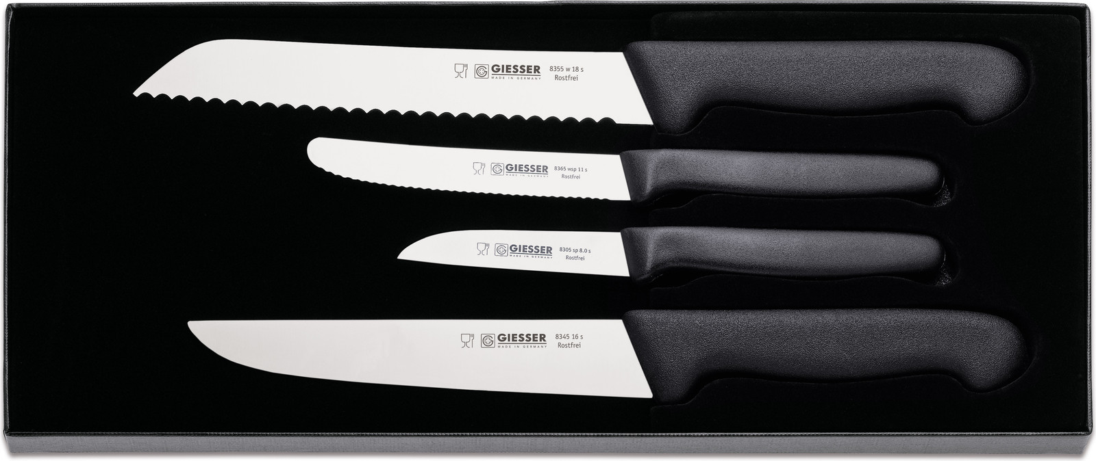 Johannes Giesser 4-delige messen set met chefmes