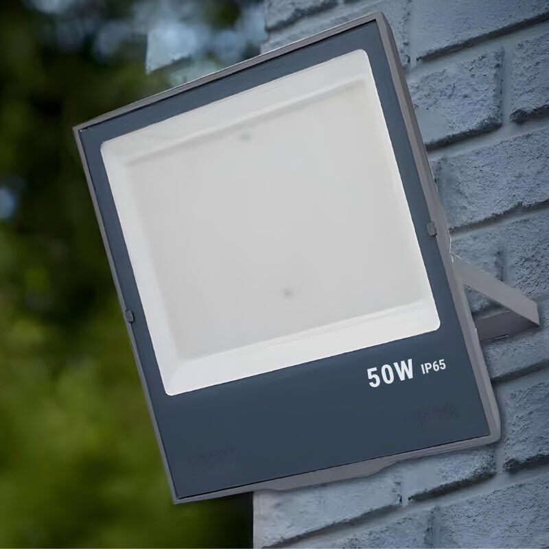 Silamp Projecteur Extérieur GRIS 50W IP65 - Blanc Froid 6000K - 8000K